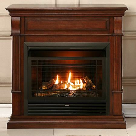 DULUTH FORGE Dual Fuel Ventless Gas Fireplace - 26,000 Btu, T-Stat Control DFS-300T-2AC